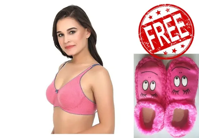 Basic Bras + Winter Fur Slipper - Free Size(Standard)