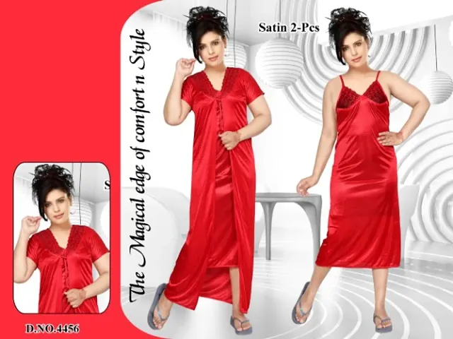 Fancy 2-IN-1 Night Gown With Robe