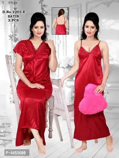 Woman Satin Nightwear In 2 pcs.