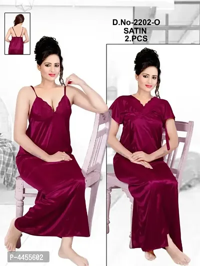 Woman Satin Nightwear In 2 pcs.