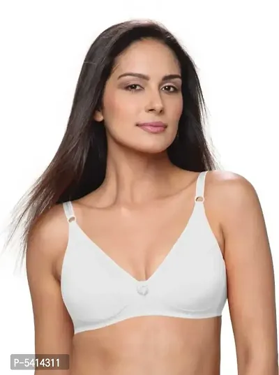 Women T-Shirt Non Padded Bra  (White)
