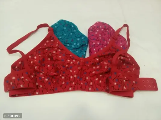 Shivi Printed NON PADDED BRA COMBO 3-thumb2