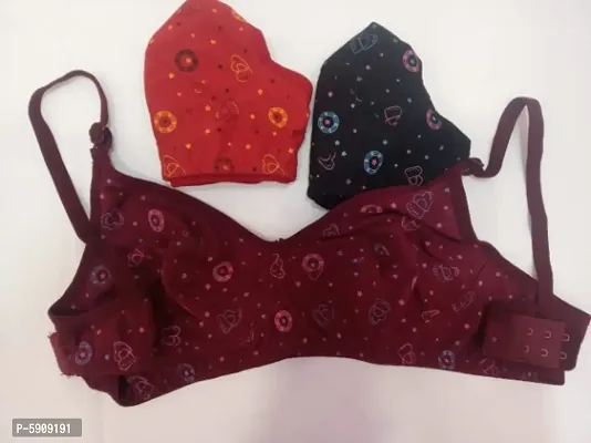 Shivi Printed NON PADDED BRA COMBO 3-thumb3