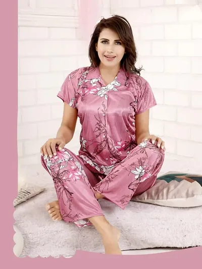 Buy Comfortable Pink Satin Night Suits At Best Prices Online In India