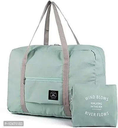 Travel Foldable Nylon Duffle Tote Bag Portable Waterproof Handbag Folding Sport Weekend Shopping Luggage Bag, Flight-Airlines Packing Bag, Gym Sports Bag for Women Girl-thumb0