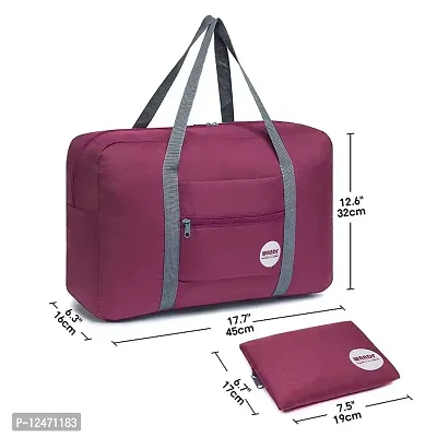 Travel Foldable Nylon Duffle Tote Bag Portable Waterproof Handbag Folding Sport Weekend Shopping Luggage Bag, Flight-Airlines Packing Bag, Gym Sports Bag for Women Girl-thumb3