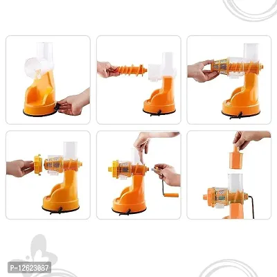 Hand Juicer for Fruits and Vegetables with Steel Handle Vacuum Locking System, Shake, Smoothies, Travel Juicer for Fruits and Vegetables, Fruit Juicer for All Fruits-thumb2