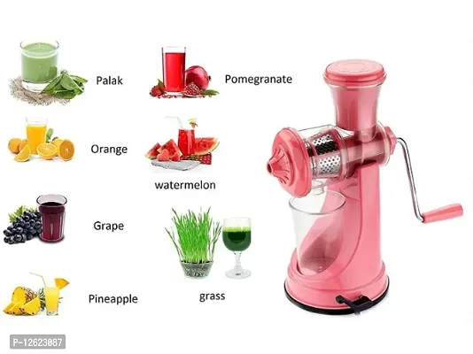 Hand Juicer for Fruits and Vegetables with Steel Handle Vacuum Locking System, Shake, Smoothies, Travel Juicer for Fruits and Vegetables, Fruit Juicer for All Fruits-thumb3