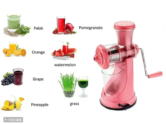 Hand Juicer for Fruits and Vegetables with Steel Handle Vacuum Locking System,Shake, Smoothies, Travel Juicer for Fruits and Vegetables,Fruit Juicer for All Fruits-thumb5
