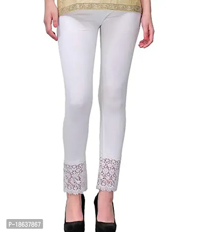 Shivika Collection Stylish Ankle Length Net Leggings for Women and Girl's Combo | Designer Lace Leggings for Girls-thumb2