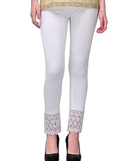 Shivika Collection Stylish Ankle Length Net Leggings for Women and Girl's Combo | Designer Lace Leggings for Girls-thumb2