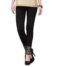 Shivika Collection Stylish Ankle Length Net Leggings for Women and Girl's Combo | Designer Lace Leggings for Girls-thumb3