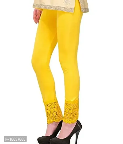 Shivika Collection Stylish Ankle Length Net Leggings for Women and Girl's Combo | Designer Lace Leggings for Girls-thumb2