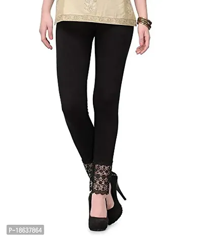 Shivika Collection Stylish Ankle Length Net Leggings for Women and Girl's Combo | Designer Lace Leggings for Girls-thumb3