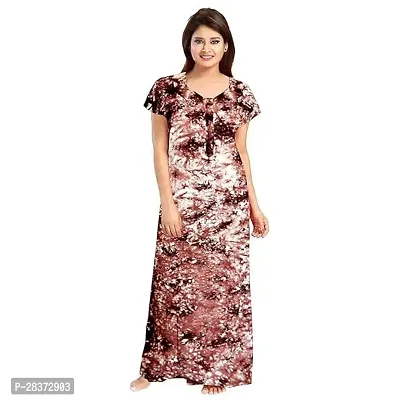 Nighty for Women Cotton Printed Maxi Gown Ankle Length Nighty Night Dress Gown for Women Maxi - Free Size