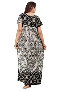 Nighty for Women Cotton Printed Maxi Gown Ankle Length Nighty Night Dress Gown for Women Maxi - Free Size-thumb2