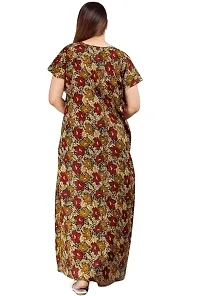 Nighty for Women Cotton Printed Maxi Gown Ankle Length Nighty Night Dress Gown for Women Maxi - Free Size-thumb2