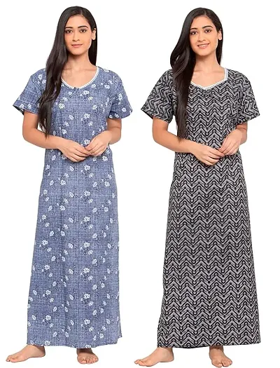 Best Selling Cotton Hosiery Gowns Women's Nightwear 