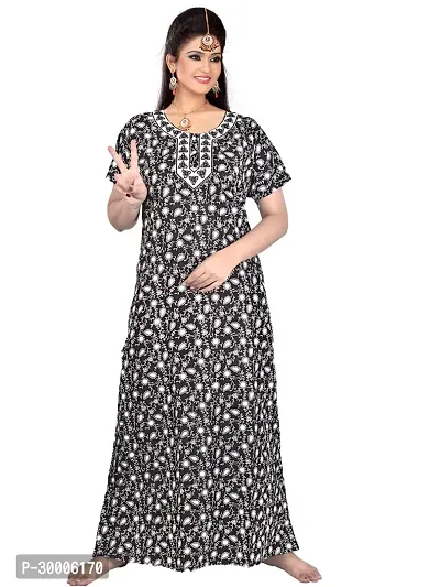 Comfy Cotton Printed Nighty Gown For Women