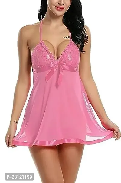 Funtail Babydoll Lingerie for Women, SEXY TOP with BRO PENTY-thumb2