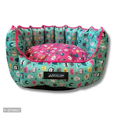 Waterproof Dog Snuggle Bed Non Woven Laminated Filament Teal Color