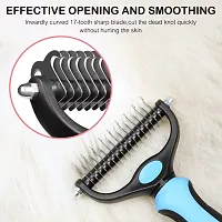 PETS Grooming Brush Deshedding Tool Undercoat Rake Demattin Comb Tangles Removing Slicker Brushes for Dog, Cat-thumb3