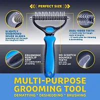 PETS Grooming Brush Deshedding Tool Undercoat Rake Demattin Comb Tangles Removing Slicker Brushes for Dog, Cat-thumb4