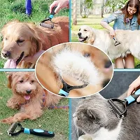 PETS Grooming Brush Deshedding Tool Undercoat Rake Demattin Comb Tangles Removing Slicker Brushes for Dog, Cat-thumb2