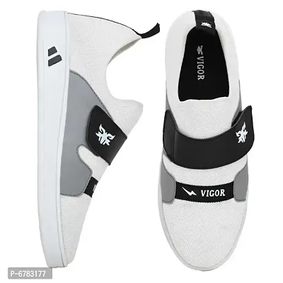 Vigor Sport shoes Running Comfortable Slip On Shoes For Men (White)-thumb2