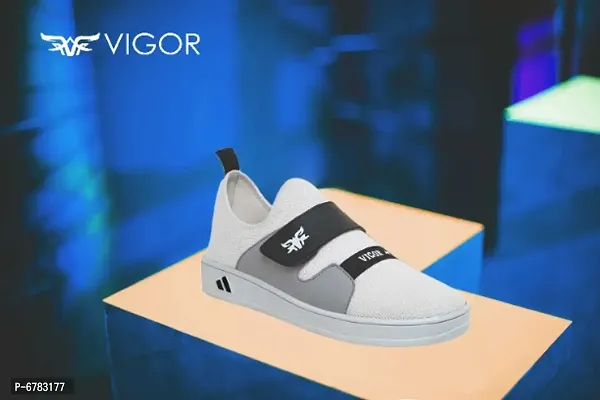 Vigor Sport shoes Running Comfortable Slip On Shoes For Men (White)-thumb5