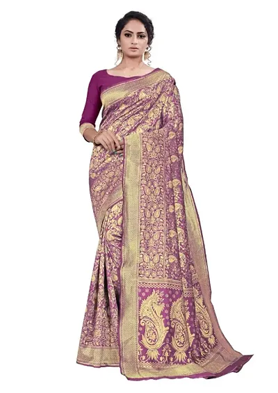 Banarasi Woven Silk Saree With Blouse Piece
