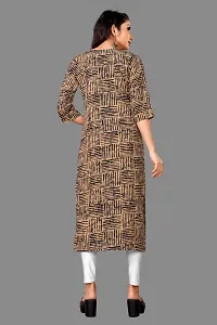 Attractive Multicoloured Printed Crepe Straight Kurta For Women-thumb1