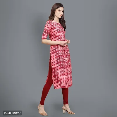 Attractive Multicoloured Printed Crepe Straight Kurta For Women-thumb3