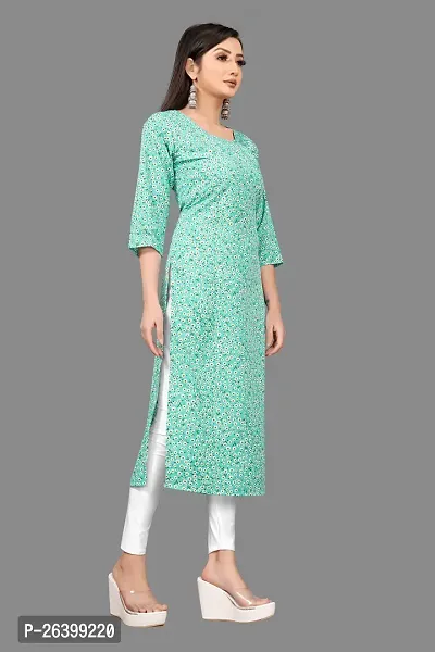 Attractive Multicoloured Printed Crepe Straight Kurta For Women-thumb3