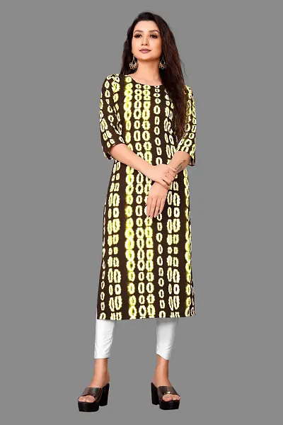 Printed Crepe Kurta