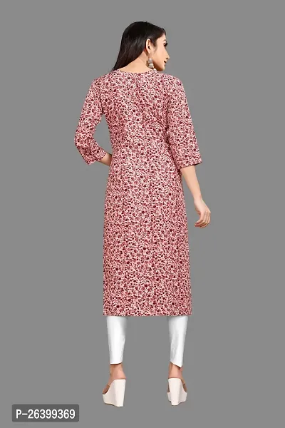 Attractive Multicoloured Printed Crepe Straight Kurta For Women-thumb2