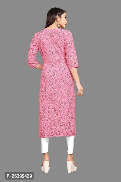 Attractive Multicoloured Printed Crepe Straight Kurta For Women-thumb2