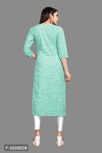 Attractive Multicoloured Printed Crepe Straight Kurta For Women-thumb2