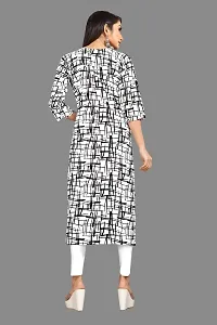 Attractive Multicoloured Printed Crepe Straight Kurta For Women-thumb1