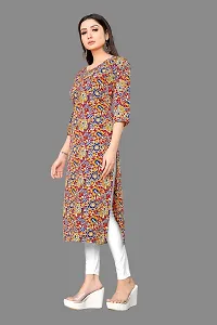 Attractive Multicoloured Printed Crepe Straight Kurta For Women-thumb2