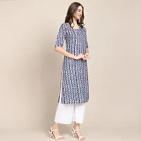 Attractive Multicoloured Printed Crepe Straight Kurta For Women-thumb2