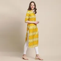 Attractive Multicoloured Printed Crepe Straight Kurta For Women-thumb2