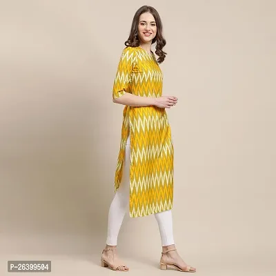 Attractive Multicoloured Printed Crepe Straight Kurta For Women-thumb3