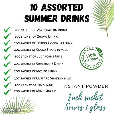 NutriSnacksBox Natural 10 Assorted Summer Drink | Instant Energy Drink, Rehydration drink ,No Preservative-thumb2