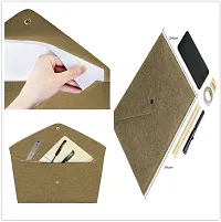 Portable File Holder Document Organizer with Button Closure, Pack of 2  (Beige and Dark Grey)-thumb4