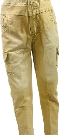 Okey-Times Boys Cotton Trousers Pant Camel Color 5 Year - 8 Year-thumb1