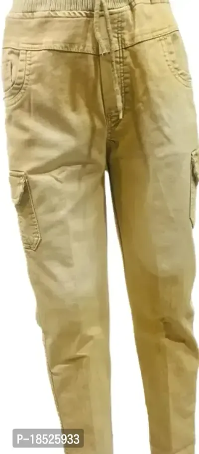 Okey-Times Boys Cotton Trousers Pant Camel Color 5 Year - 8 Year