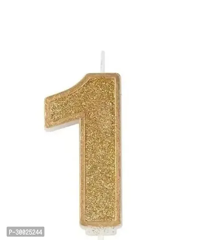 One Number Glitter Candle Single