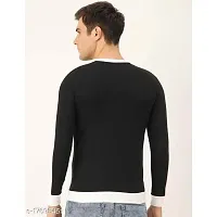 Stylish Round Neck Cotton Blend T-Shirt For Men-thumb1