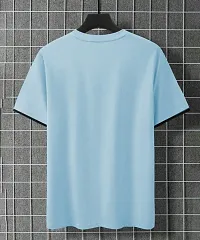 Stylish Cotton Blend Round Neck T-shirt For Men-thumb1